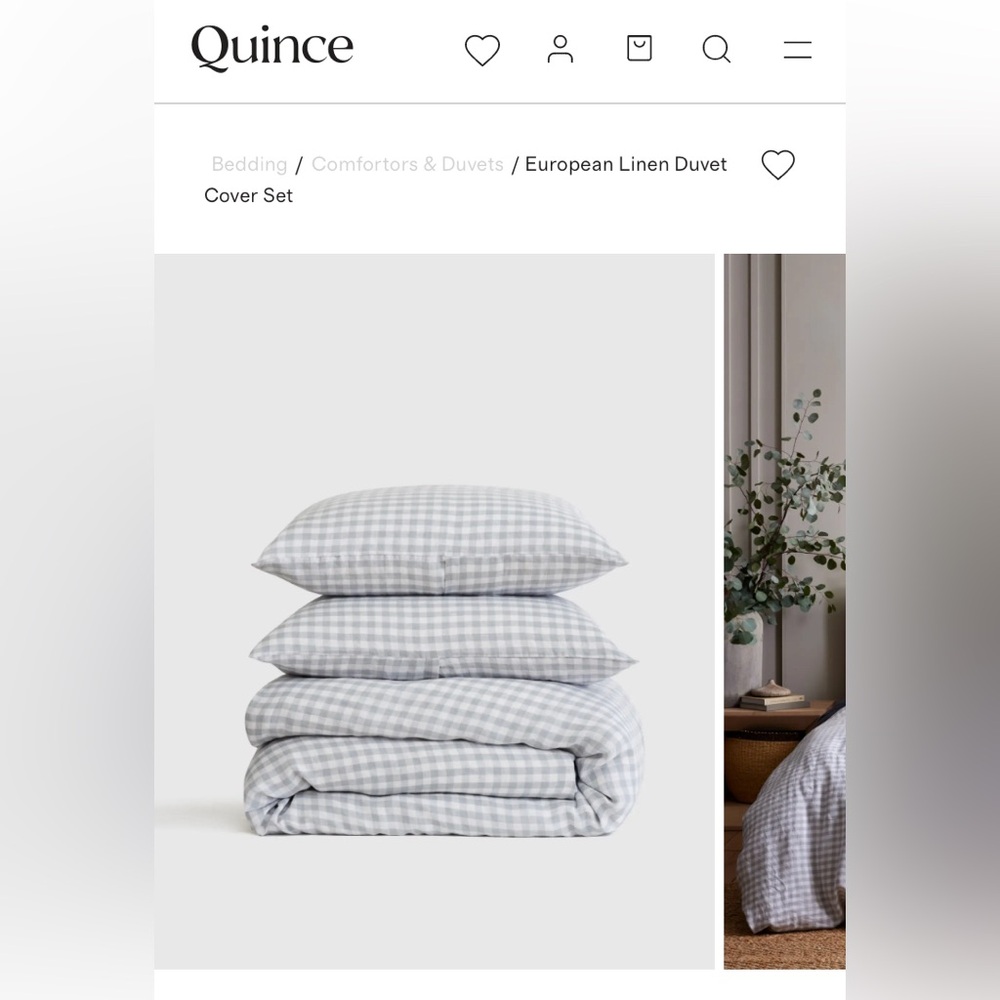 Quince European Linen Duvet Cover Set